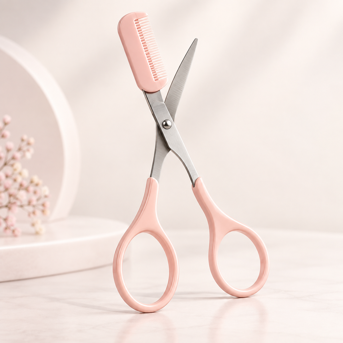 Browly – Tijeras de Precisión para Cejas con Peine