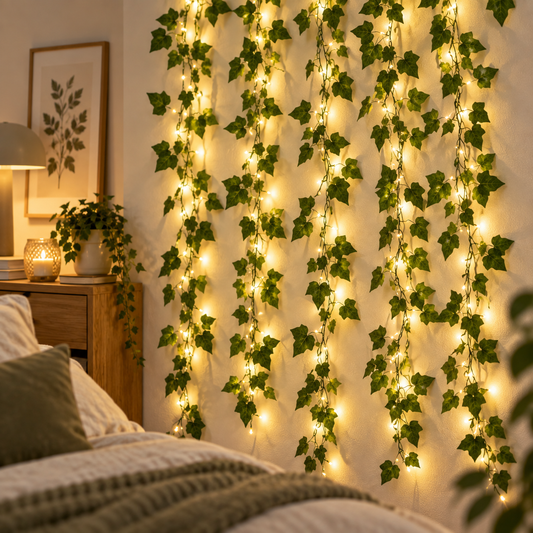 IvyGlow – Guirnalda de Hiedra con Luces LED