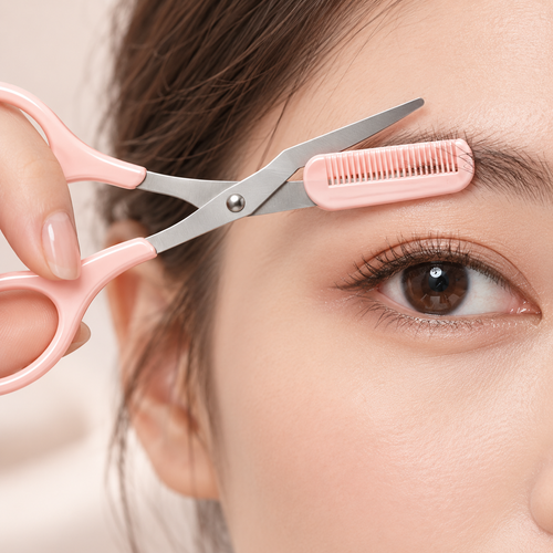 Browly – Tijeras de Precisión para Cejas con Peine